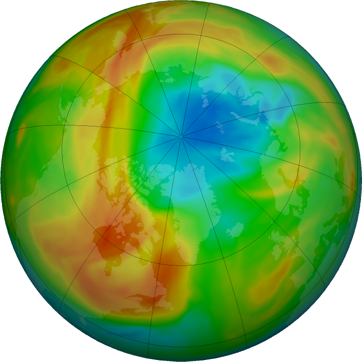 Arctic ozone map for 16 April 2020